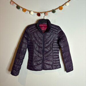 Bernardo dark purple packable down puffer coat